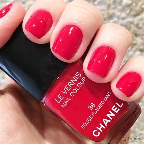 chanel le vernis nail color in rouge flamboyant|chanel 505 nail polish.